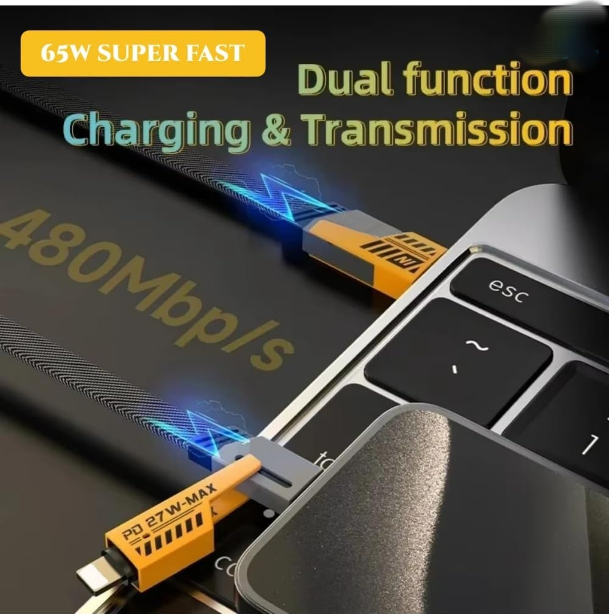 4 in 1 multi charger cable | Gold Plated Ports | Ultra Fast Charging